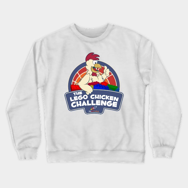 The Lego Chicken Challenge Crewneck Sweatshirt by GetMeCoding.com Gear